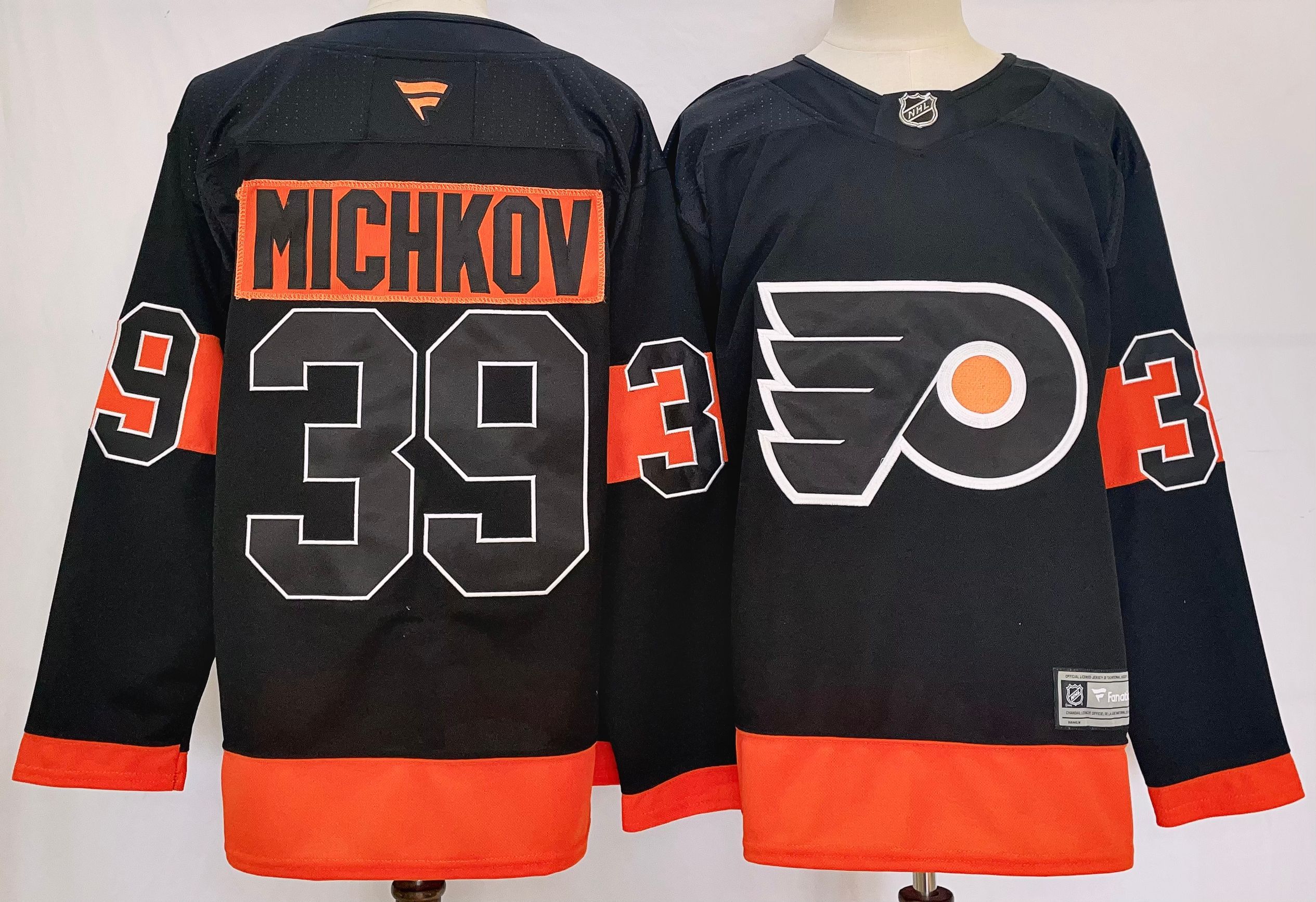 Men Philadelphia Flyers #39 Michkov Black 2025 Home Premier Player NHL Jersey